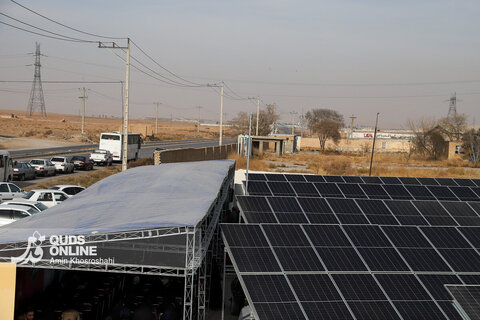 گزارش تصویری | افتتاح نیروگاه 1 مگاواتی خورشیدی - روستای فارمد