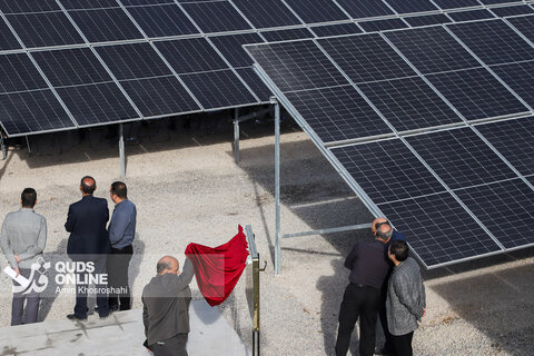 گزارش تصویری | افتتاح نیروگاه 1 مگاواتی خورشیدی - روستای فارمد
