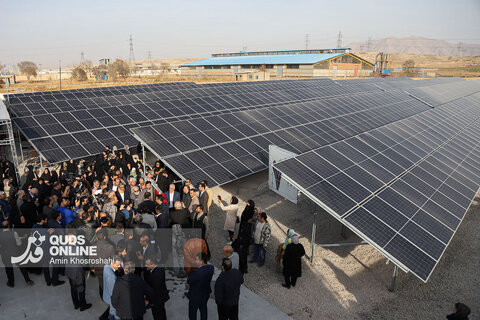 گزارش تصویری | افتتاح نیروگاه 1 مگاواتی خورشیدی - روستای فارمد