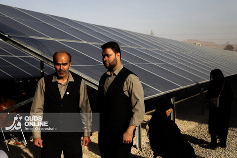 گزارش تصویری | افتتاح نیروگاه 1 مگاواتی خورشیدی - روستای فارمد