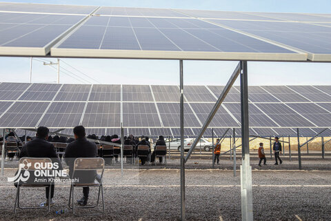 گزارش تصویری | افتتاح نیروگاه 1 مگاواتی خورشیدی - روستای فارمد