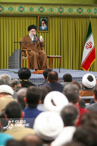 دیدار هزاران نفر از مداحان و ستایشگران اهل بیت(ع) با مقام معظم رهبری