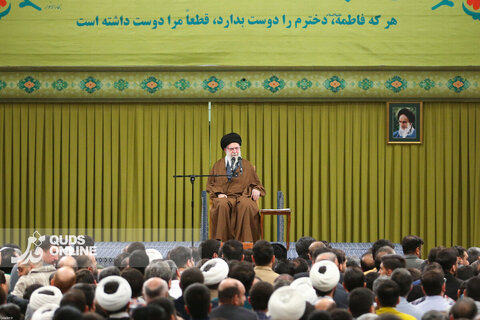 دیدار هزاران نفر از مداحان و ستایشگران اهل بیت(ع) با مقام معظم رهبری