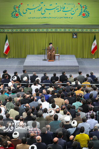 دیدار هزاران نفر از مداحان و ستایشگران اهل بیت(ع) با مقام معظم رهبری