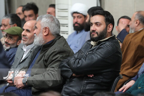 دیدار هزاران نفر از مداحان و ستایشگران اهل بیت(ع) با مقام معظم رهبری