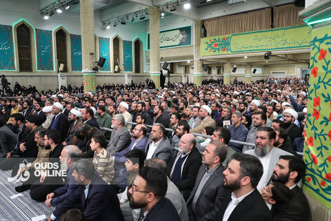 دیدار هزاران نفر از مداحان و ستایشگران اهل بیت(ع) با مقام معظم رهبری