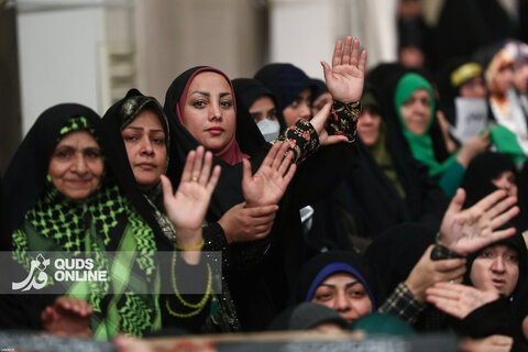 دیدار هزاران نفر از مداحان و ستایشگران اهل بیت(ع) با مقام معظم رهبری