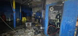 مهار حریق در کارواش خیابان سلیمانی