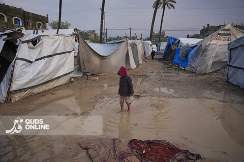سخت‌تر شدن زندگی برای ساکنین غزه در پی بارندگی‌های شدید