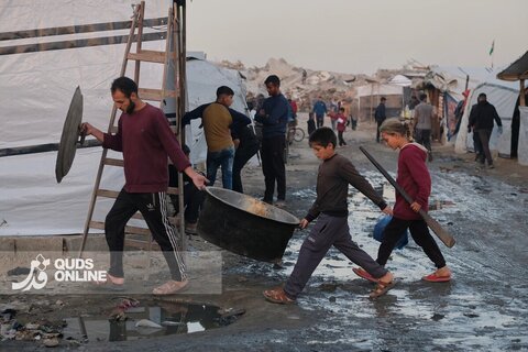 سخت‌تر شدن زندگی برای ساکنین غزه در پی بارندگی‌های شدید