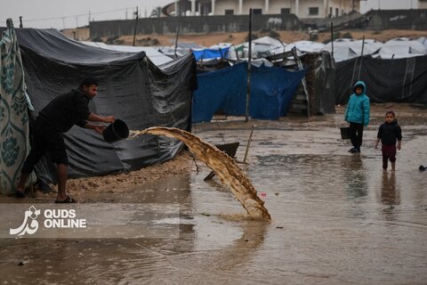 سخت‌تر شدن زندگی برای ساکنین غزه در پی بارندگی‌های شدید