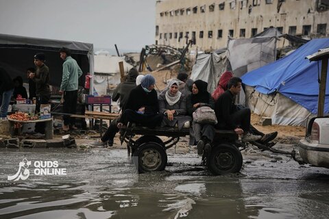 سخت‌تر شدن زندگی برای ساکنین غزه در پی بارندگی‌های شدید