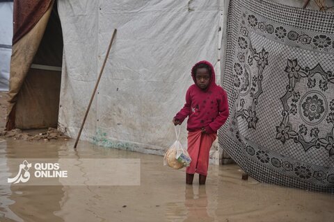 سخت‌تر شدن زندگی برای ساکنین غزه در پی بارندگی‌های شدید