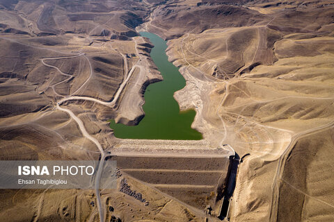 عکس روز | نمایی از وضعیت سد حسن‌ابدال زنجان