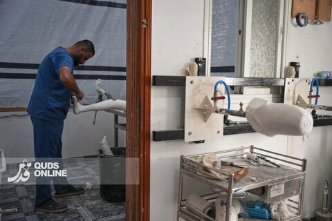 تصاویری از تلاش فلسطینیان قطع عضو شده در بمباران اسرائیل برای ادامه زندگی