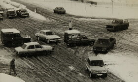 از آرشیو قدس | تصاویر خاطره انگیز از بارش برف در مشهد - چهارراه خیام