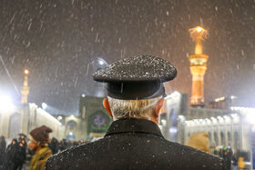 گزارش تصویری | بارش برف پاییزه در حرم مطهر رضوی