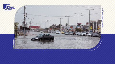 وضعیت عجیب سیلاب در منطقه هدیش بندرعباس