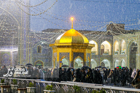 گزارش تصویری | بارش برف پاییزه در حرم مطهر رضوی