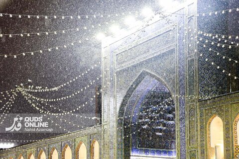 گزارش تصویری | بارش برف پاییزه در حرم مطهر رضوی