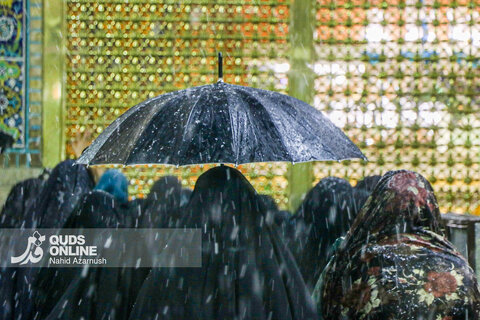 گزارش تصویری | بارش برف پاییزه در حرم مطهر رضوی