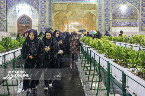 گزارش تصویری | بارش برف پاییزه در حرم مطهر رضوی