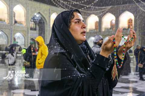 گزارش تصویری | بارش برف پاییزه در حرم مطهر رضوی