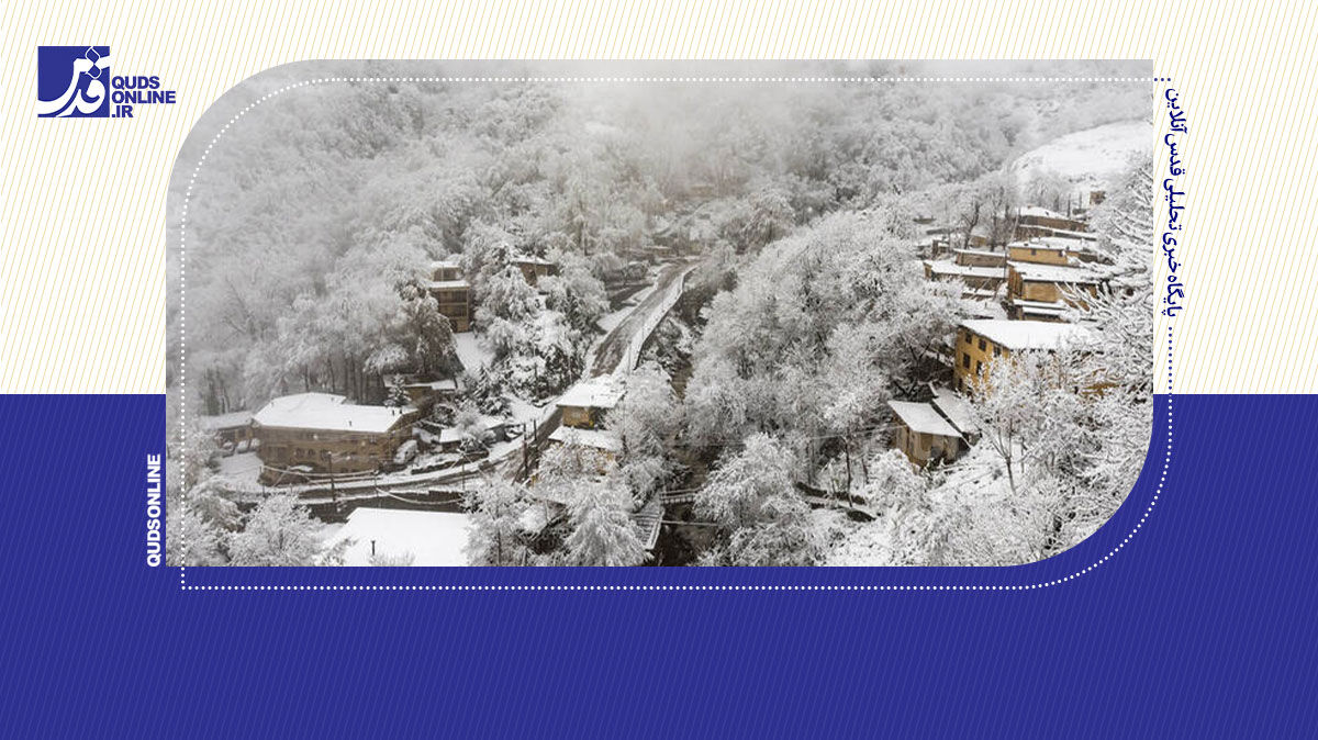 فیلم | بارش برف در ماسوله گیلان