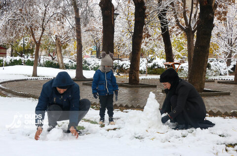 حال و هوای زمستانی و برفی مشهد
