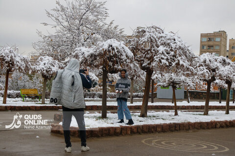 حال و هوای زمستانی و برفی مشهد