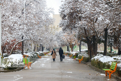 حال و هوای زمستانی و برفی مشهد