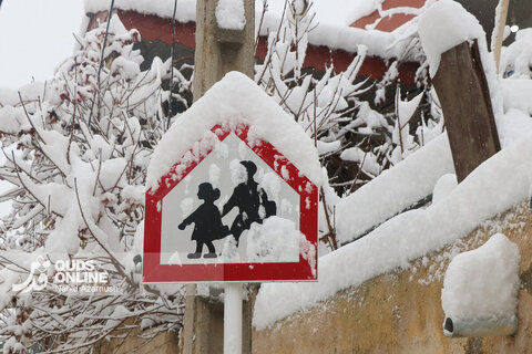 بارش برف کم سابقه در مشهد