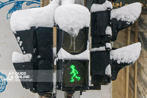 بارش برف کم سابقه در مشهد