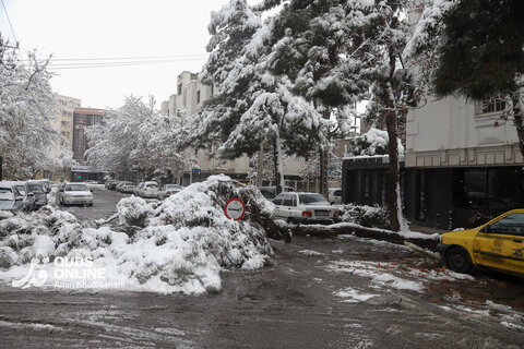 بارش برف کم سابقه در مشهد
