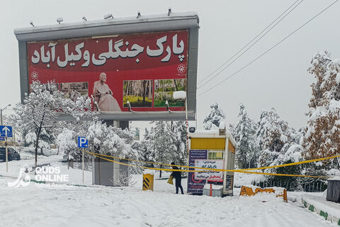 بارش برف کم سابقه در مشهد