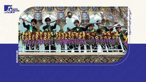 نقاره‌نوازی حرم رضوی در میلاد امام محمد باقر(ع)