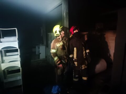 مهار حریق در کارگاه تولید مبل