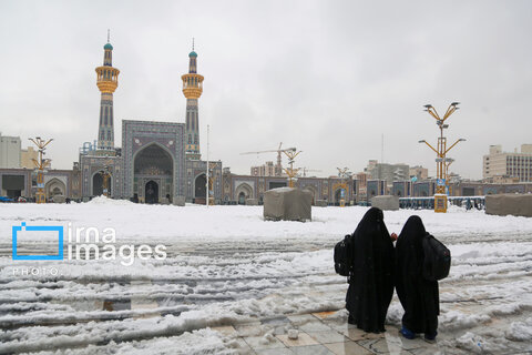 چهره برفی حرم امام رضا (ع)