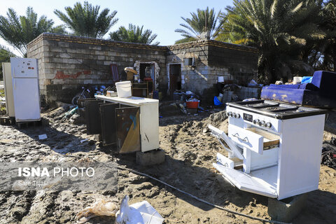 وضعیت مناطق سیل زده جنوب استان کرمان