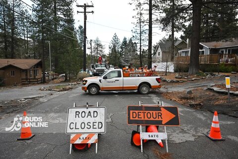 تصاویری از وضعیت کالیفرنیا پس از سیل و طوفان