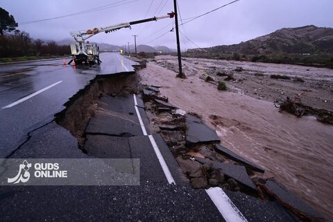 تصاویری از وضعیت کالیفرنیا پس از سیل و طوفان