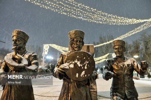 زیبایی تبریز با اولین برف زمستانه