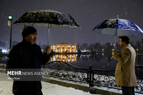 زیبایی تبریز با اولین برف زمستانه