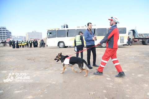 گزارش تصویری | مانور زلزله در مشهد
