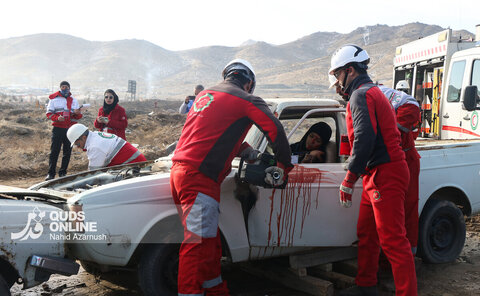 گزارش تصویری | مانور زلزله در مشهد