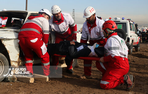 گزارش تصویری | مانور زلزله در مشهد