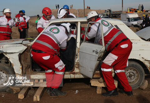 گزارش تصویری | مانور زلزله در مشهد