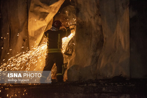 حریق در شرکت لبنیاتی کاله - آمل