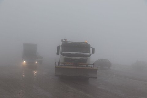 مسدود شدن آزاد راه تبریز _ زنجان به علت برف سنگین