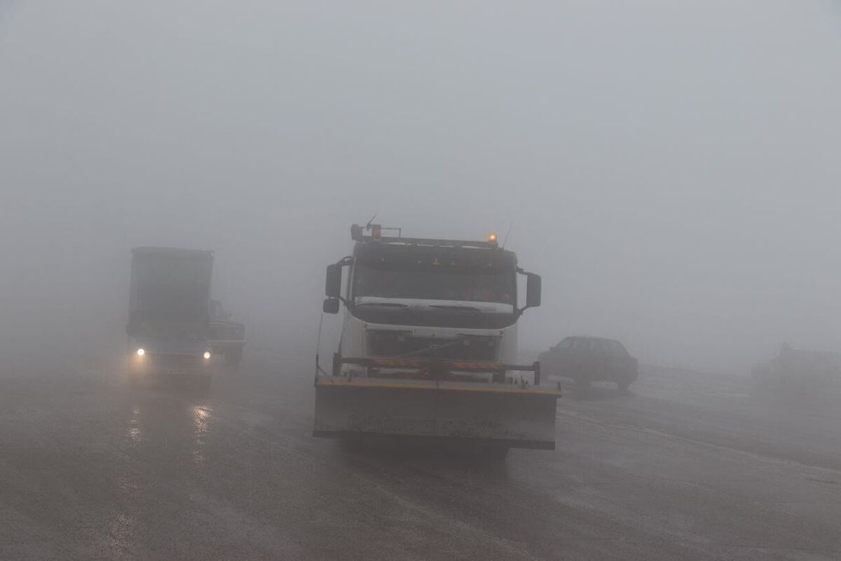 مسدود شدن آزاد راه تبریز _ زنجان به علت برف سنگین